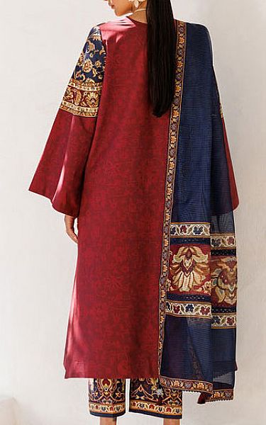 Jazmin Wine Red Lawn Suit | Pakistani Lawn Dress in USA- Image 2