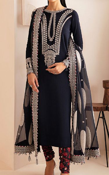 Jazmin Ebony Clay Silk Suit | Pakistani Embroidered Chiffon Dresses USA- Image 1