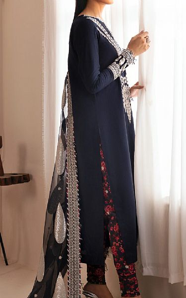 Jazmin Ebony Clay Silk Suit | Pakistani Embroidered Chiffon Dresses USA- Image 2