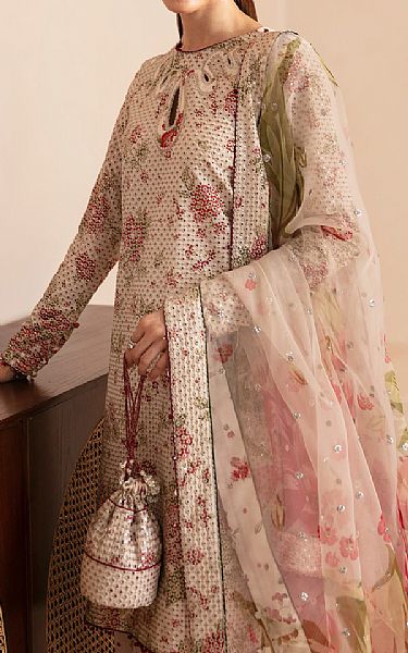 Jazmin Off White Silk Suit | Pakistani Embroidered Chiffon Dresses USA- Image 3