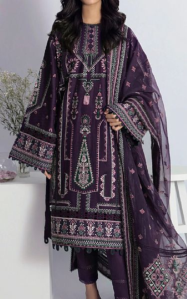 Jazmin Indigo Lawn Suit | Pakistani Dresses in USA- Image 1