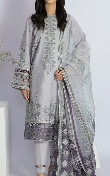 Jazmin Light Grey Lawn Suit | Pakistani Dresses in USA- Image 1