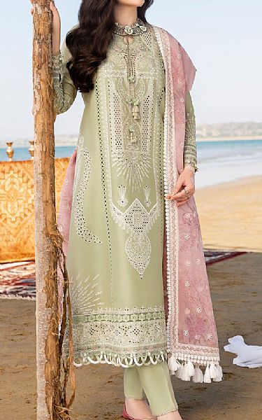 Jazmin Pistachio Lawn Suit | Pakistani Lawn Dress in USA- Image 1