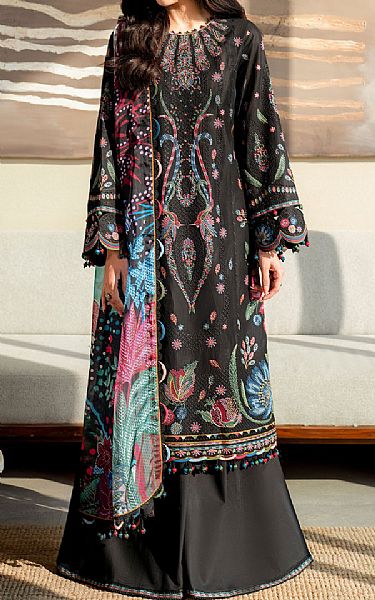 Jazmin Black Lawn Suit | Pakistani Lawn Dress in USA- Image 1