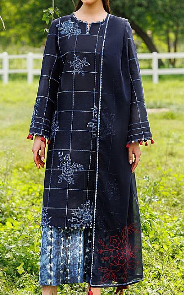 Jazmin Navy Lawn Suit | Pakistani Lawn Dress in USA- Image 1