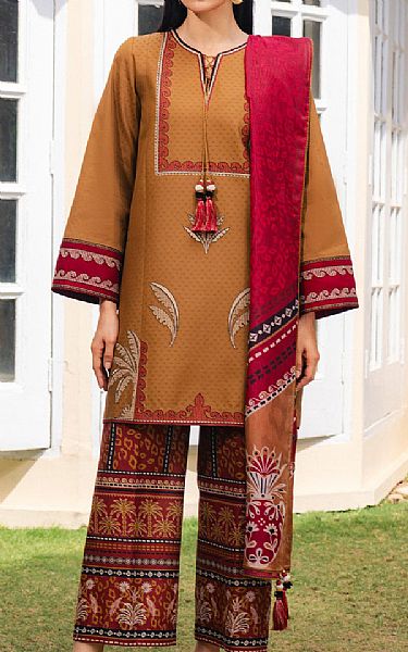 Jazmin Bronze Lawn Suit | Pakistani Lawn Dress in USA- Image 1