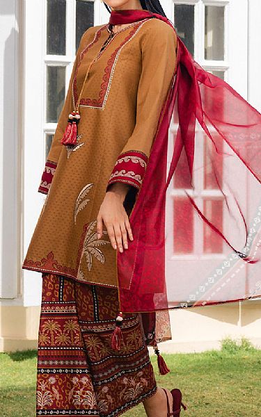 Jazmin Bronze Lawn Suit | Pakistani Lawn Dress in USA- Image 2