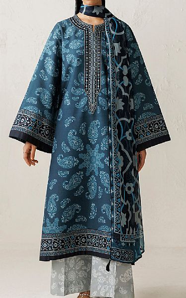 Jazmin Pickled Bluewood Lawn Suit | Pakistani Lawn Dress in USA- Image 1