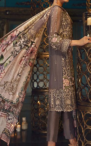 Grey Chiffon Suit | Pakistani Dresses in USA