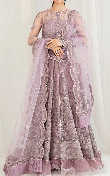 Lilac Net Suit | Jazmin Pakistani Chiffon Dresses