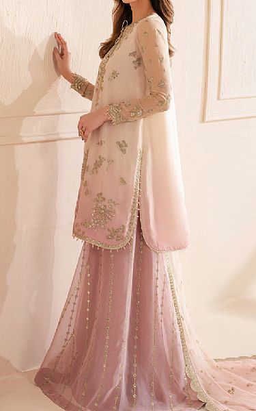 Jazmin Ivory/Pink Chiffon Suit | Pakistani Embroidered Chiffon Dresses USA- Image 2
