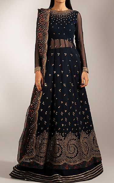 Jazmin Black Chiffon Suit | Pakistani Embroidered Chiffon Dresses USA- Image 1