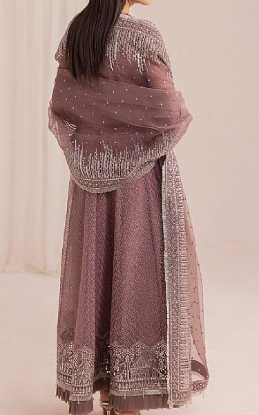 Jazmin Tea Pink Net Suit | Pakistani Embroidered Chiffon Dresses- Image 2