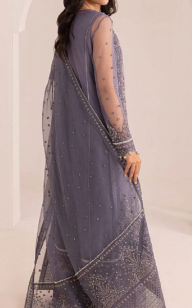 Jazmin Lavender Net Suit | Pakistani Embroidered Chiffon Dresses- Image 2