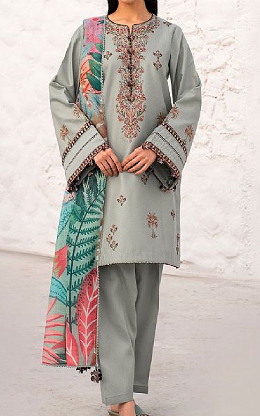 Jazmin Grey Lawn Suit | Pakistani Lawn Dress in USA- Image 1