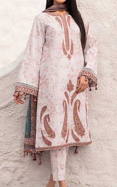 Jazmin Off-white Lawn Suit | Pakistani Lawn Dress in USA- Image 1