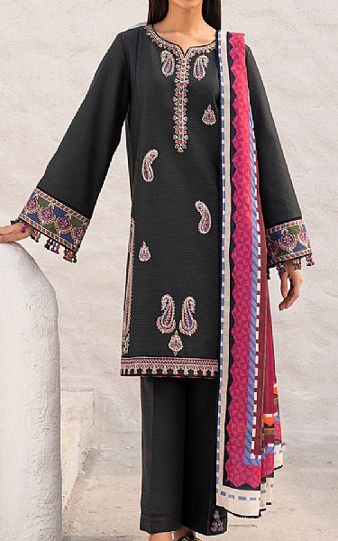 Jazmin Black Lawn Suit | Pakistani Lawn Dress in USA- Image 1