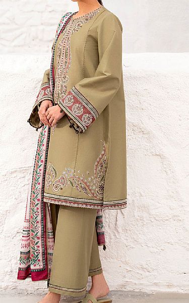 Jazmin Olive Lawn Suit | Pakistani Lawn Dress in USA- Image 2