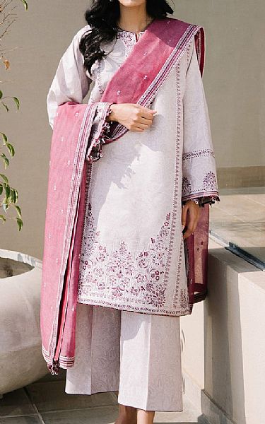 Jazmin Grey/Pink Rose Lawn Suit | Pakistani Lawn Dress in USA- Image 1