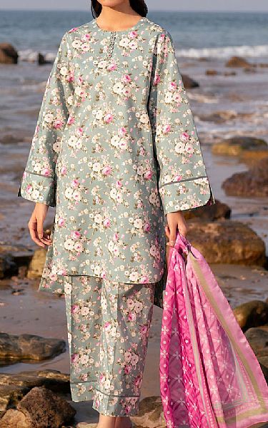 Jazmin Light Grey Lawn Suit | Pakistani Lawn Dress in USA- Image 1