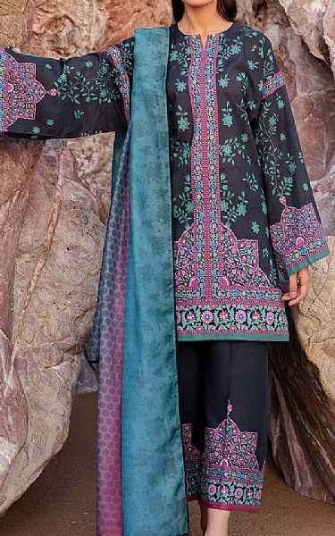 Jazmin Black Lawn Suit | Pakistani Lawn Dress in USA- Image 1