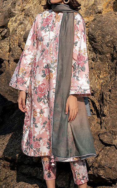 Jazmin Pink Lawn Suit | Pakistani Lawn Dress in USA- Image 2