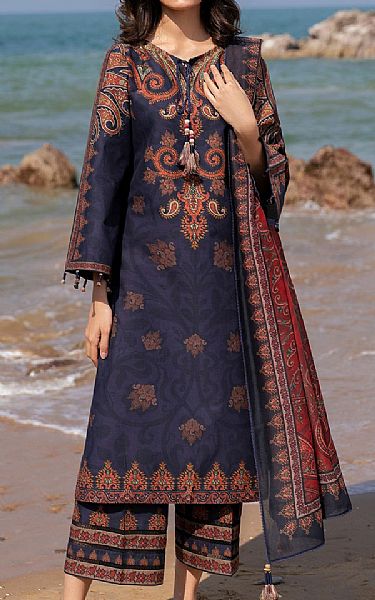 Jazmin Blue Lawn Suit | Pakistani Lawn Dress in USA- Image 1
