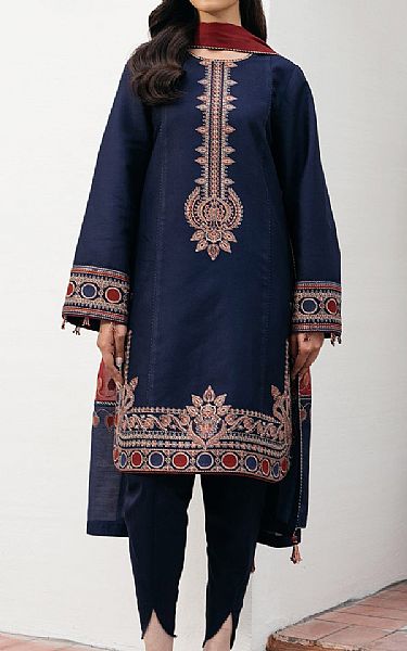 Jazmin Navy Blue Lawn Suit | Pakistani Lawn Dress in USA- Image 1