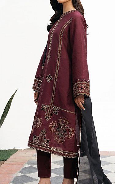 Jazmin Raspberry Rose Lawn Suit | Pakistani Lawn Dress in USA- Image 2