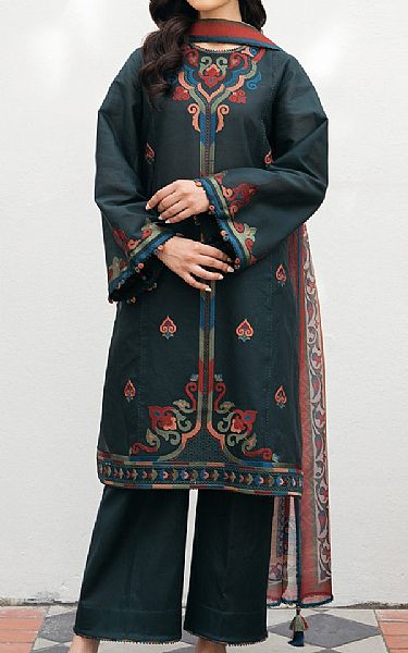 Jazmin Green Lawn Suit | Pakistani Lawn Dress in USA- Image 1