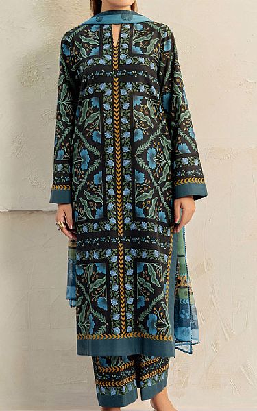 Jazmin Black Lawn Suit | Pakistani Lawn Dress in USA- Image 1