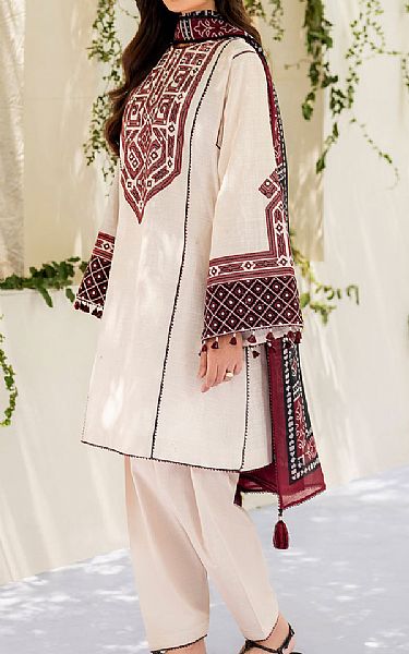 Jazmin Off-white Lawn Suit | Pakistani Lawn Dress in USA- Image 2