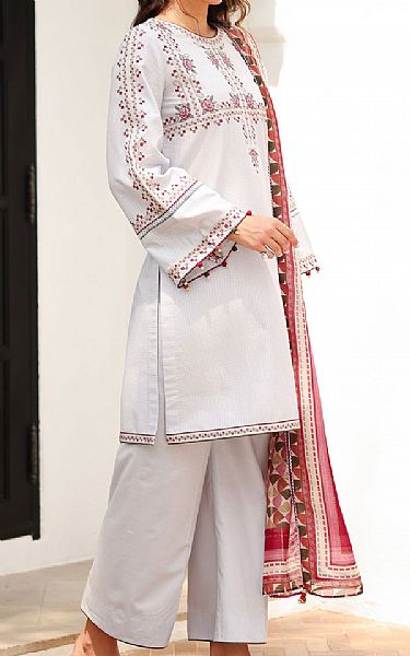 Jazmin Pastel Grey Lawn Suit | Pakistani Lawn Dress in USA- Image 2