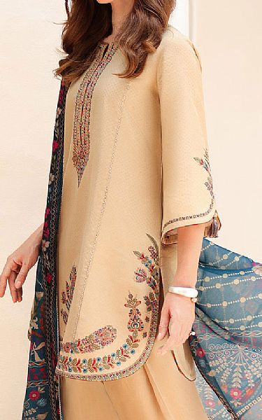 Jazmin Tan Lawn Suit | Pakistani Lawn Dress in USA- Image 2
