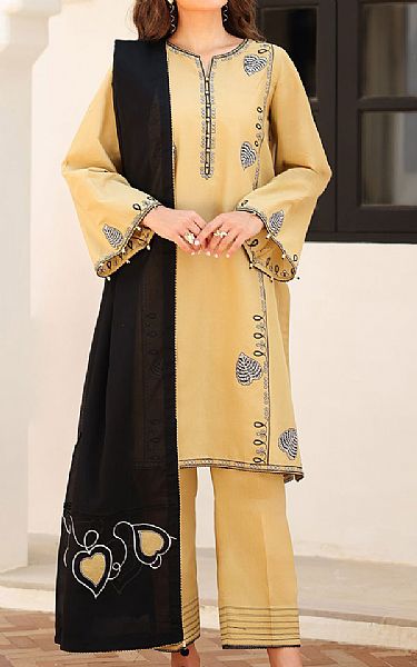 Jazmin Beige Lawn Suit | Pakistani Lawn Dress in USA- Image 1