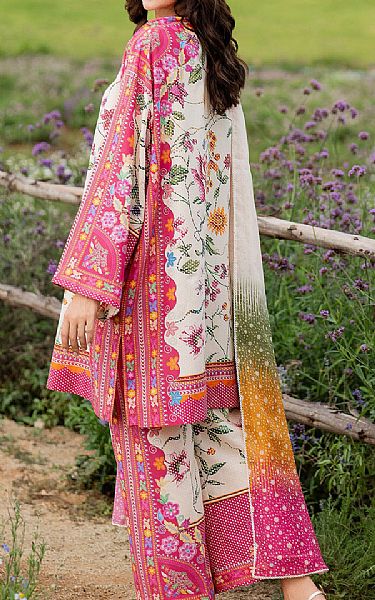 Jazmin Cream/Pink Lawn Suit | Pakistani Lawn Dress in USA- Image 2