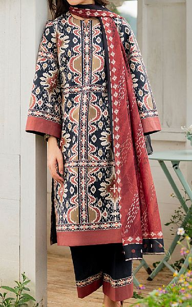 Jazmin Black Lawn Suit | Pakistani Lawn Dress in USA- Image 1