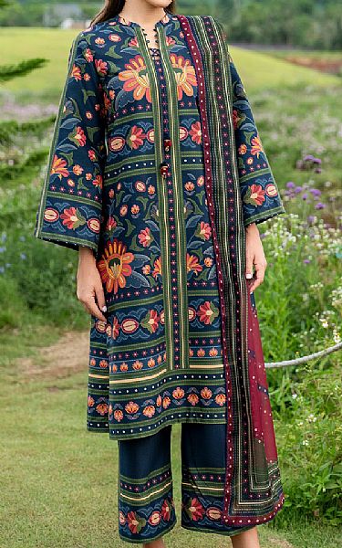 Jazmin Teal Lawn Suit | Pakistani Lawn Dress in USA- Image 1
