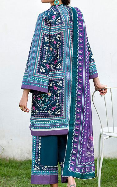 Jazmin Teal Lawn Suit | Pakistani Lawn Dress in USA- Image 2