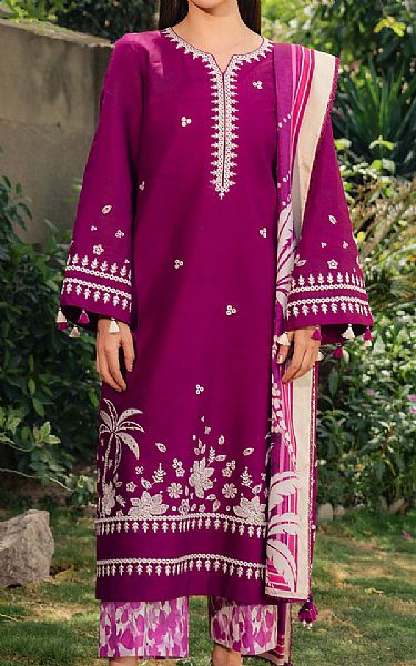 Jazmin Magenta Lawn Suit | Pakistani Lawn Dress in USA- Image 1