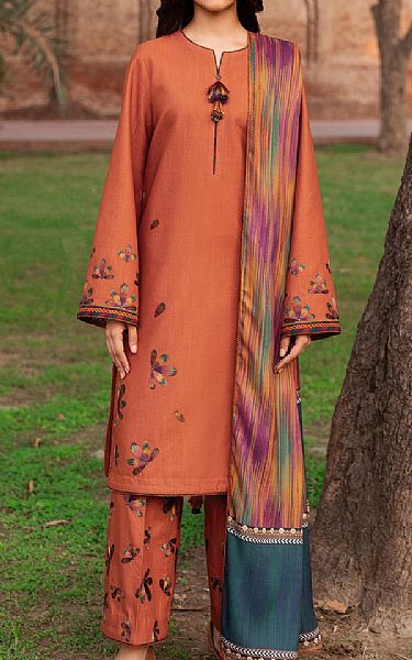 Jazmin Coral Khaddar Suit | Pakistani Winter Dresses in USA- Image 1