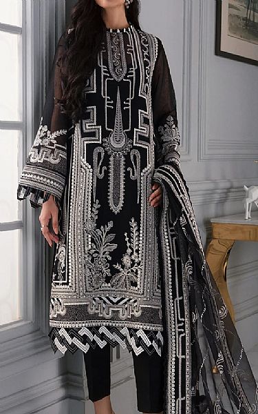 Jazmin Black Khaadi Net Suit | Pakistani Dresses in USA- Image 1