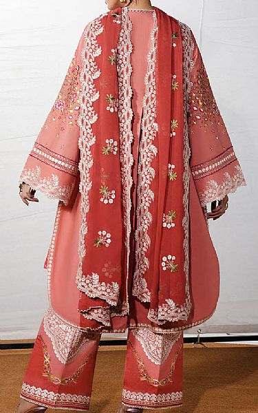 Jugnu Tea Pink Cotton Suit | Pakistani Lawn Dress in USA- Image 2