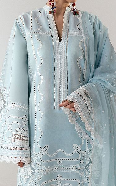Jugnu Aqua Cotton Suit | Pakistani Lawn Dress in USA- Image 2