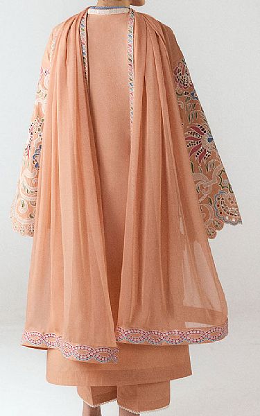 Jugnu Peach Cotton Suit | Pakistani Lawn Dress in USA- Image 2