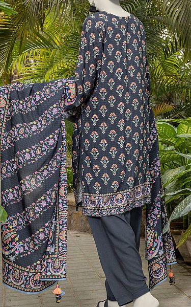 Junaid Jamshed Black Linen Suit | Pakistani Winter Dresses in USA- Image 2