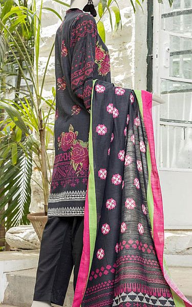 Junaid Jamshed Black Khaddar Suit | Pakistani Winter Dresses in USA- Image 2
