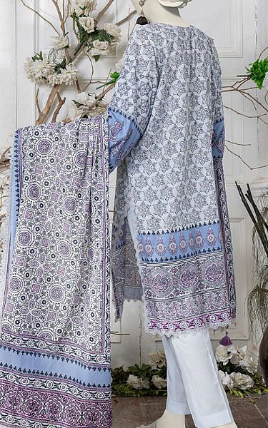 Junaid Jamshed Grey Liminal Suit | Pakistani Lawn Dress in USA- Image 2
