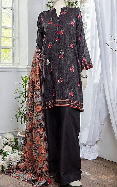 Junaid Jamshed Black Doria Suit | Pakistani Winter Dresses in USA- Image 1