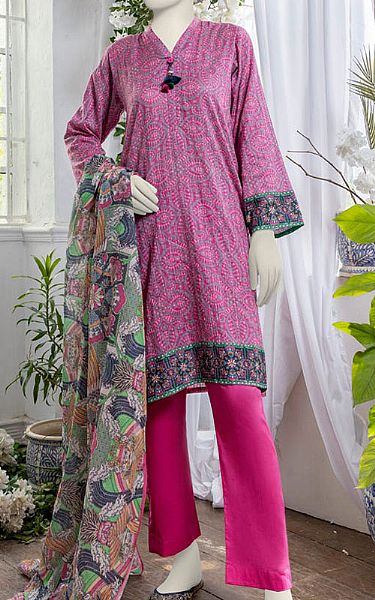 Junaid Jamshed Pink Doria Suit | Pakistani Winter Dresses in USA- Image 1